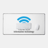 Blauwe Wi-Fi Logo, Informatietechnologie, Computer Bureaumat (Keyboard & Muis)