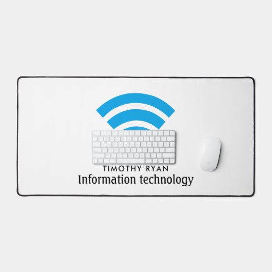 Blauwe Wi-Fi Logo, Informatietechnologie, Computer Bureaumat (Keyboard & Muis)