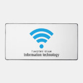 Blauwe Wi-Fi Logo, Informatietechnologie, Computer Bureaumat (Voorkant)
