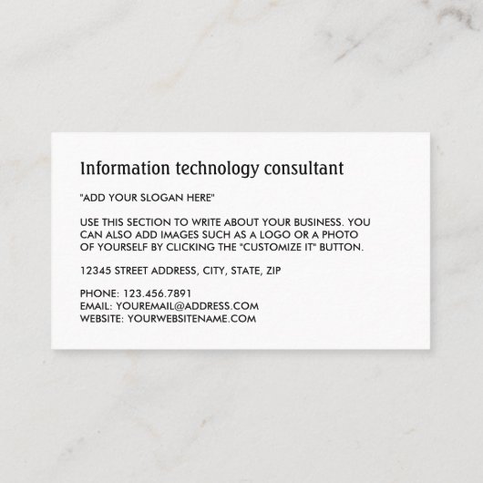 Blauwe Wi-Fi Logo, Informatietechnologie, Computer Visitekaartje (Achterkant)