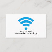 Blauwe Wi-Fi Logo, Informatietechnologie, Computer Visitekaartje (Voorkant)