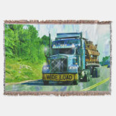 Blauwe Wide Load Scaffolding Truck Livers' Art Deken (Voorkant)