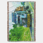 Blauwe Wide Load Scaffolding Truck Livers' Art Deken (Voorkant Verticaal)