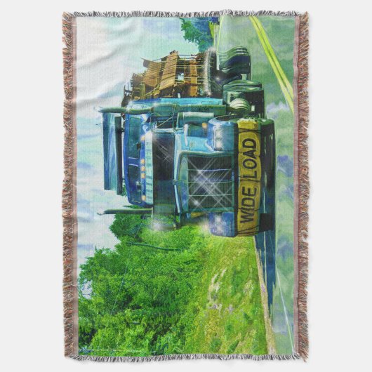 Blauwe Wide Load Scaffolding Truck Livers' Art Deken (Voorkant Verticaal)