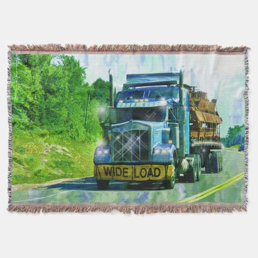 Blauwe Wide Load Scaffolding Truck Livers' Art Deken (Voorkant)