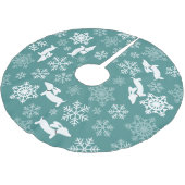 Blauwe Wiener Hond Kerstboom Rok Vakantie (Gekanteld)