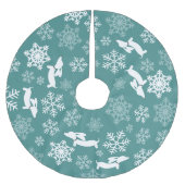 Blauwe Wiener Hond Kerstboom Rok Vakantie (Voorkant)