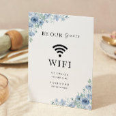 Blauwe WiFi-code, uitnodiging voor verbinding