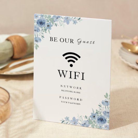 Blauwe WiFi-code, uitnodiging voor verbinding