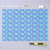 Blauwe wijn en slakken tissuepapier (Craft)