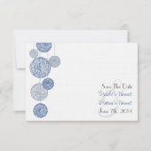 Blauwe wijn Wereldbollen die de datum opslaan Save The Date (Voorkant)