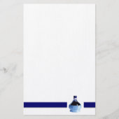 Blauwe wijnfles briefpapier (Voorkant)