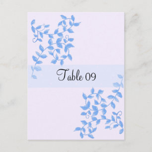 Blauwe wijnranken speciale gelegenheid tafelkaart briefkaart