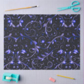 Blauwe wijnstokken verlaten sterren met kerst tissuepapier (Craft)