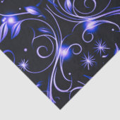 Blauwe wijnstokken verlaten sterren met kerst tissuepapier (Detail)