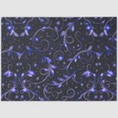 Blauwe wijnstokken verlaten sterren met kerst tissuepapier (Voorkant)