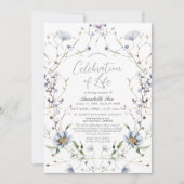 Blauwe Wildbloem begrafenismonument Kaart (Voorkant)