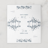 Blauwe Wildbloem Bloemen Boho Bruiloft Plaatskaartje (Buitenkant ongevouwen)