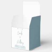 Blauwe Wildbloem Boho bruiloft Bedankdoosjes (Geopend)