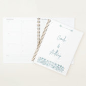 Blauwe Wildbloem Boho bruiloft Planner (Display)