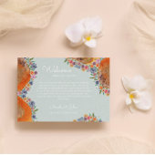 Blauwe Wildbloem Bruiloft Welkom Gift Bag Basket Plaatskaartje