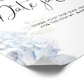 Blauwe Wildbloemen bruids date nacht ideeën Date j Poster (Hoek)