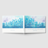 Blauwe Wildbloemen Bruiloft Gastenboek (Volledig)
