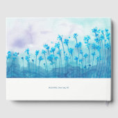 Blauwe Wildbloemen Bruiloft Gastenboek (Achterkant)