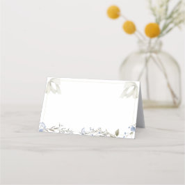 Blauwe Wildbloemen Coquette Bow Food Label of Plaatskaartje