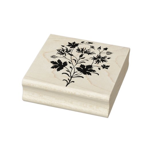 Blauwe Wildbloemen Rubber Stamp Rubberstempel (Stempel)