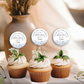 Blauwe Wildbloemen Sweet Floral Bedankt voor uw ko Ronde Sticker