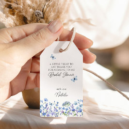 Blauwe Wildbloemen Sweet Floral Vrijgezellenfeest  Cadeaulabel