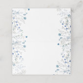 Blauwe Wildbloemen waterverf Plaatskaartje (Buitenkant ongevouwen)