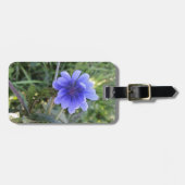 Blauwe wilde bloem bagagelabel (Voorkant horizontaal)