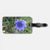 Blauwe wilde bloem bagagelabel (Achterkant horizontaal)