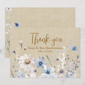 Blauwe Wilde Bloem Bedankt (Voorkant / Achterkant)