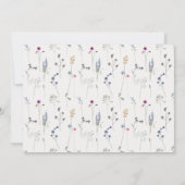 Blauwe Wilde Bloem Crest Foto Huwelijksjubileum Kaart (Achterkant)