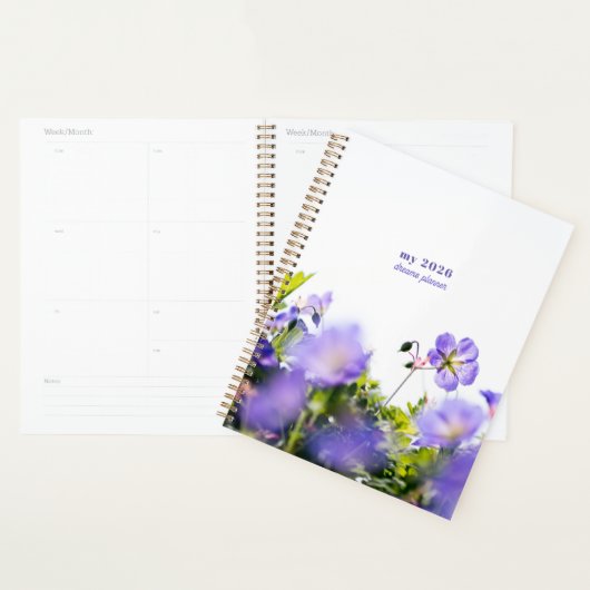 Blauwe Wilde Bloem Droom Planner (Display)