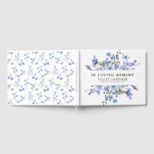 Blauwe wilde bloem in liefdevolle herinnering aand gastenboek (Volledig)
