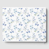 Blauwe wilde bloem in liefdevolle herinnering aand gastenboek (Achterkant)