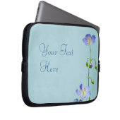 Blauwe wilde bloem laptop sleeve (Voorkant Rechts)