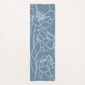 Blauwe Wilde Bloem Modern Yogamat (Voorkant)