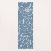 Blauwe Wilde Bloem Modern Yogamat (Achterkant)