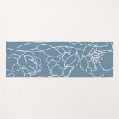 Blauwe Wilde Bloem Modern Yogamat (Voorkant (horizontaal))