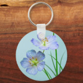Blauwe wilde bloem sleutelhanger (Voorkant)