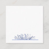Blauwe Wilde Bloem Something Blue Bedankt Informatiekaartje (Achterkant)