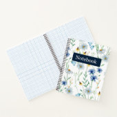 Blauwe Wilde Bloem Spiraal Notebook 🌸 Notitieboek (Binnen)