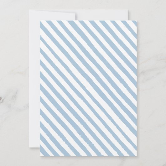 Blauwe wilde bloem vlinder baby jongen douche kaart (Achterkant)