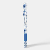 Blauwe Wilde Bloem Waterverf Bloemmotief Naam Case-Mate iPhone Case (Achterkant / Links)