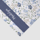 Blauwe wilde bloem waterverf naam tissuepapier (Detail)
